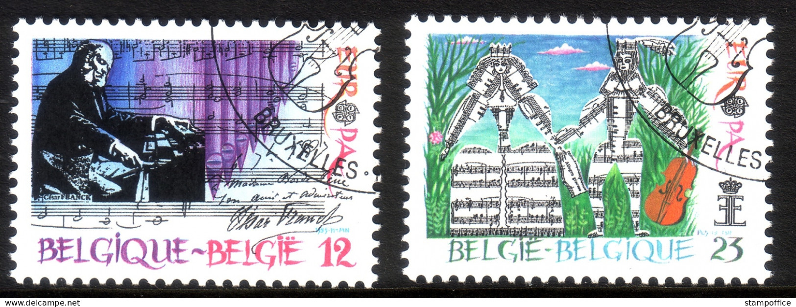 BELGIEN MI-NR. 2227-2228 O EUROPA 1985 - JAHR DER MUSIK - 1985