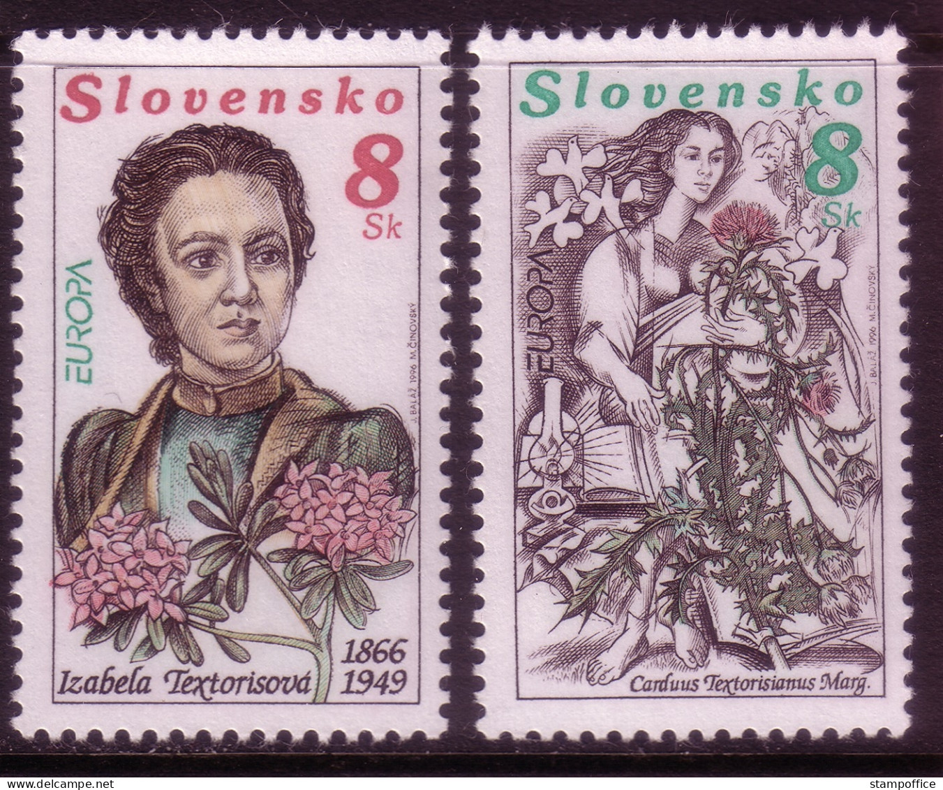 SLOWAKEI MI-NR. 250-251 POSTFRISCH(MINT) GETRENNTEUROPA 1996 BERÜHMTE FRAUEN - 1996