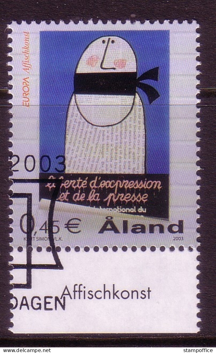 ALAND MI-NR. 223 GESTEMPELT(USED) EUROPA 2003 PLAKATKUNST - 2003