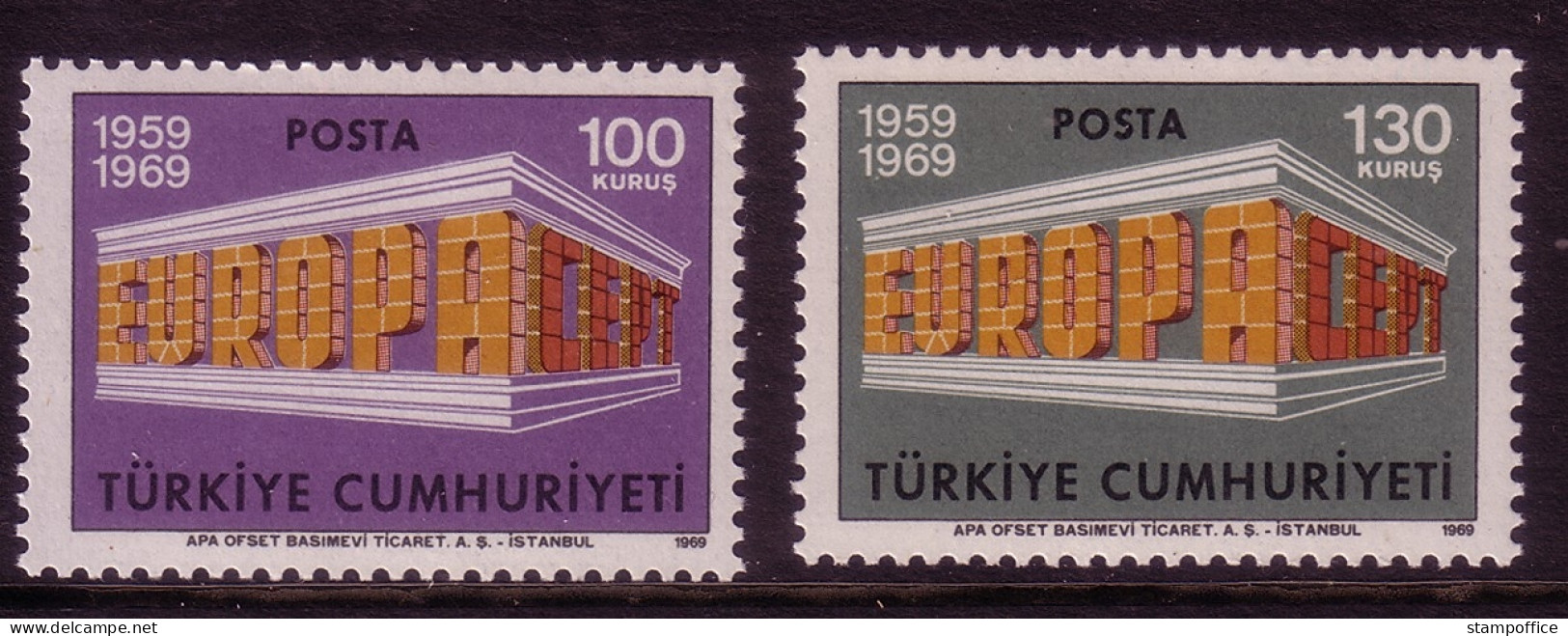 TÜRKEI MI-NR. 2124-2125 POSTFRISCH(MINT) EUROPA 1969 - EUROPA CEPT - 1969