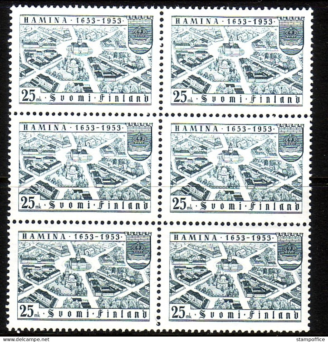 FINNLAND MI-NR. 417 POSTFRISCH(MINT) 6er BLOCK STADT HAMINA - Ungebraucht