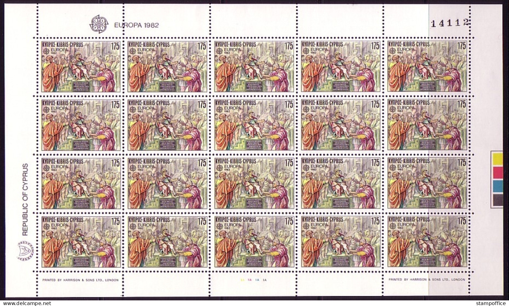 ZYPERN MI-NR. 566-567 POSTFRISCH(MINT) KLEINBOGENSATZ EUROPA 1982 HISTORISCHE EREIGNISSE - 1982