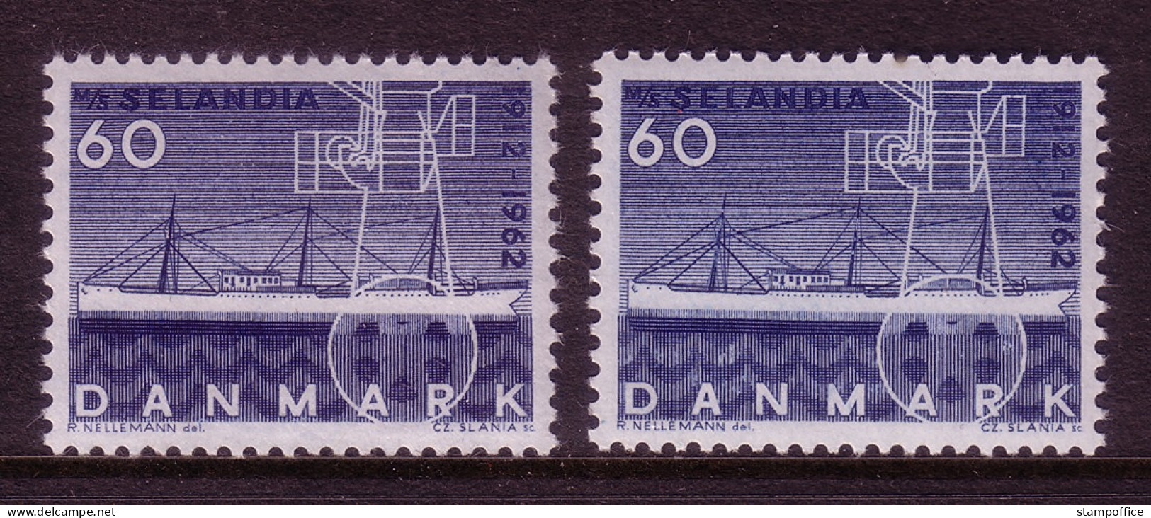 DÄNEMARK MI-NR. 406 X + Y POSTFRISCH(MINT) 50 JAHRESTAG STAPELAUF DER SELANDIA DIESELMOTORSCHIFF - Schiffe