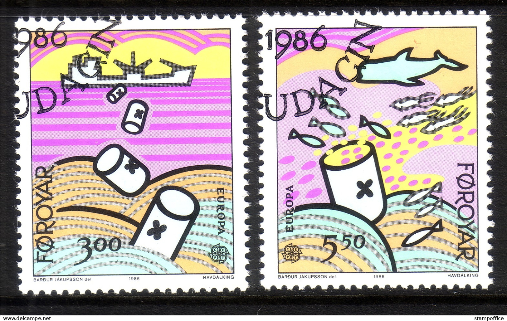 FÄRÖER MI-NR. 134-135 GESTEMPELT(USED) EUROPA 1986 NATUR- Und UMWELTSCHUTZ - 1986