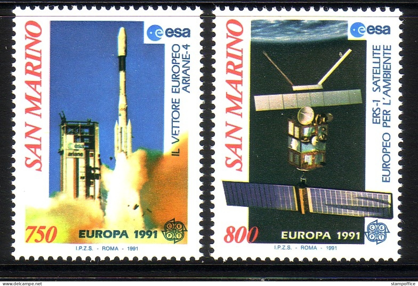 SAN MARINO MI-NR. 1465-1466 POSTFRISCH(MINT) EUROPA 1991 EUROPÄISCHE WELTRAUMFAHRT - 1991