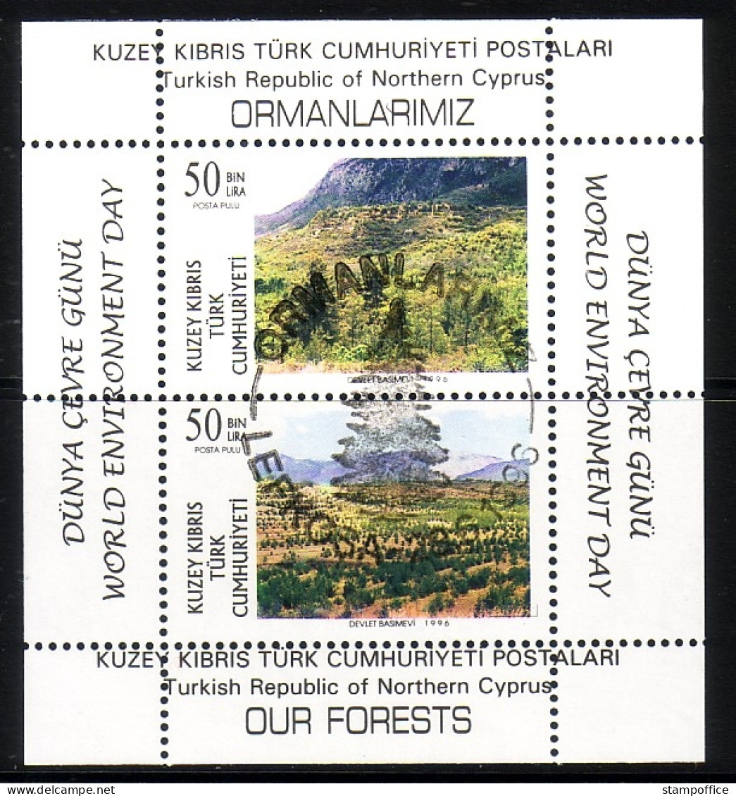 TÜRKISCH ZYPERN BLOCK 15 O TAG DER UMWELT - Used Stamps