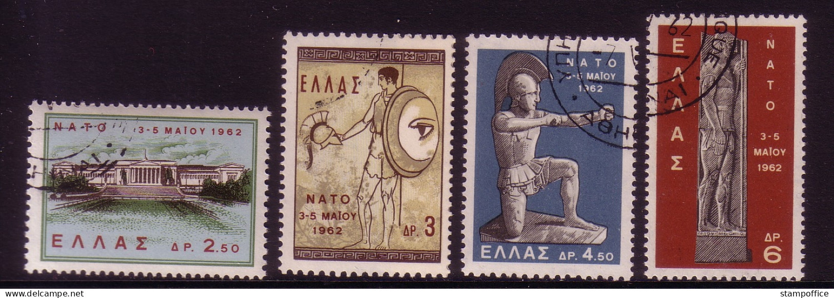 GRIECHENLAND MI-NR. 792-795 GESTEMPELT(USED) MINISTERKONFERENZ DER NATO 1962 - NAVO