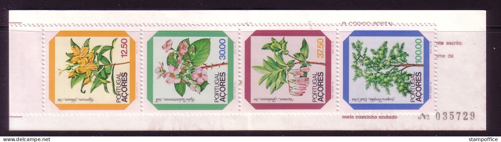 AZOREN MH 3 POSTFRISCH(MINT) BLUMEN RUBUS - Azores