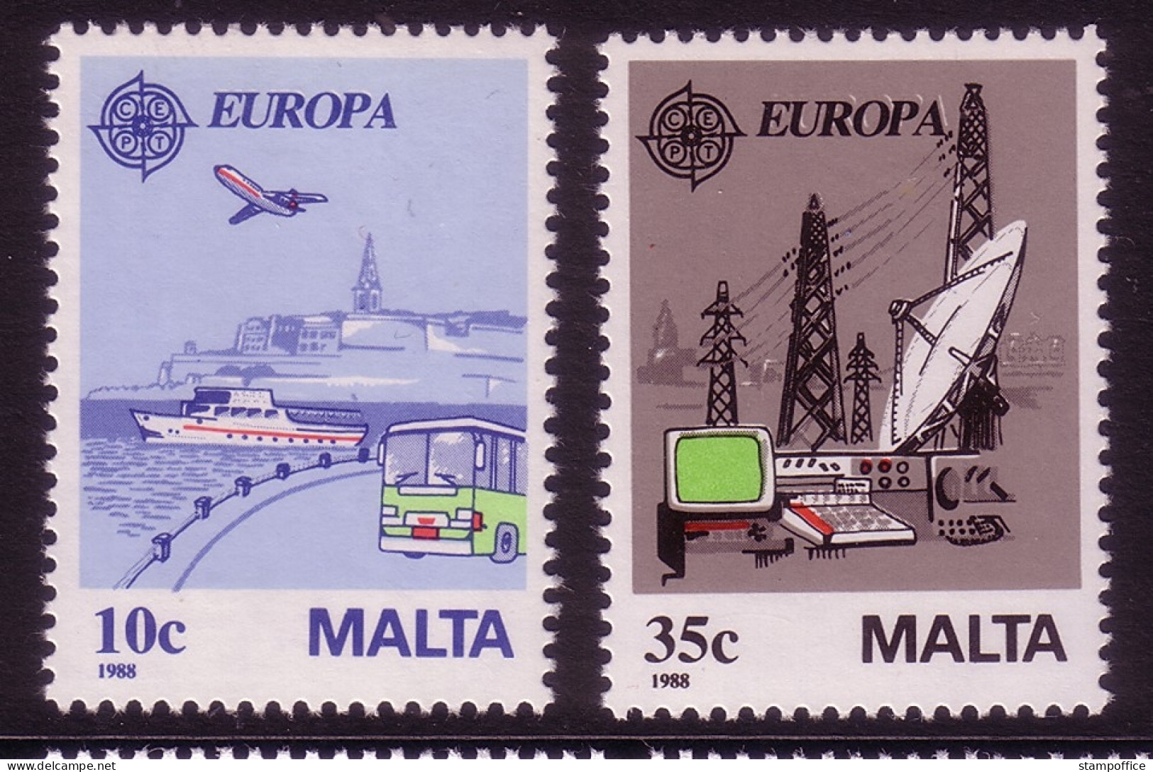 MALTA MI-NR. 794-795 POSTFRISCH(MINT) EUROPA 1988 EUROPA CEPT TRANSPORTMITTEL - 1988