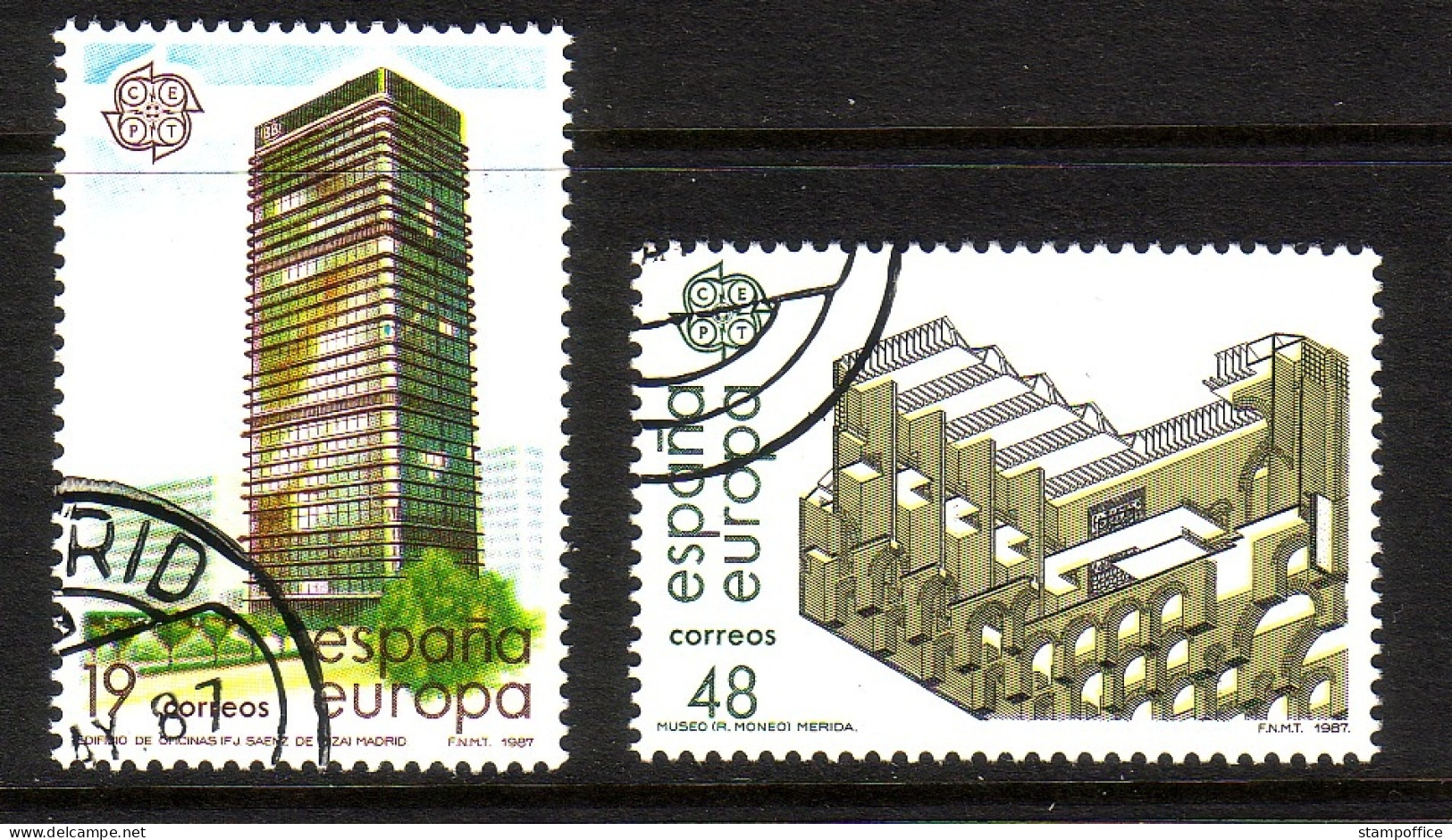 SPANIEN MI-NR. 2781-2782 GESTEMPELT(USED) EUROPA 1987 MODERNE ARCHITEKTUR MUSEUM - 1987