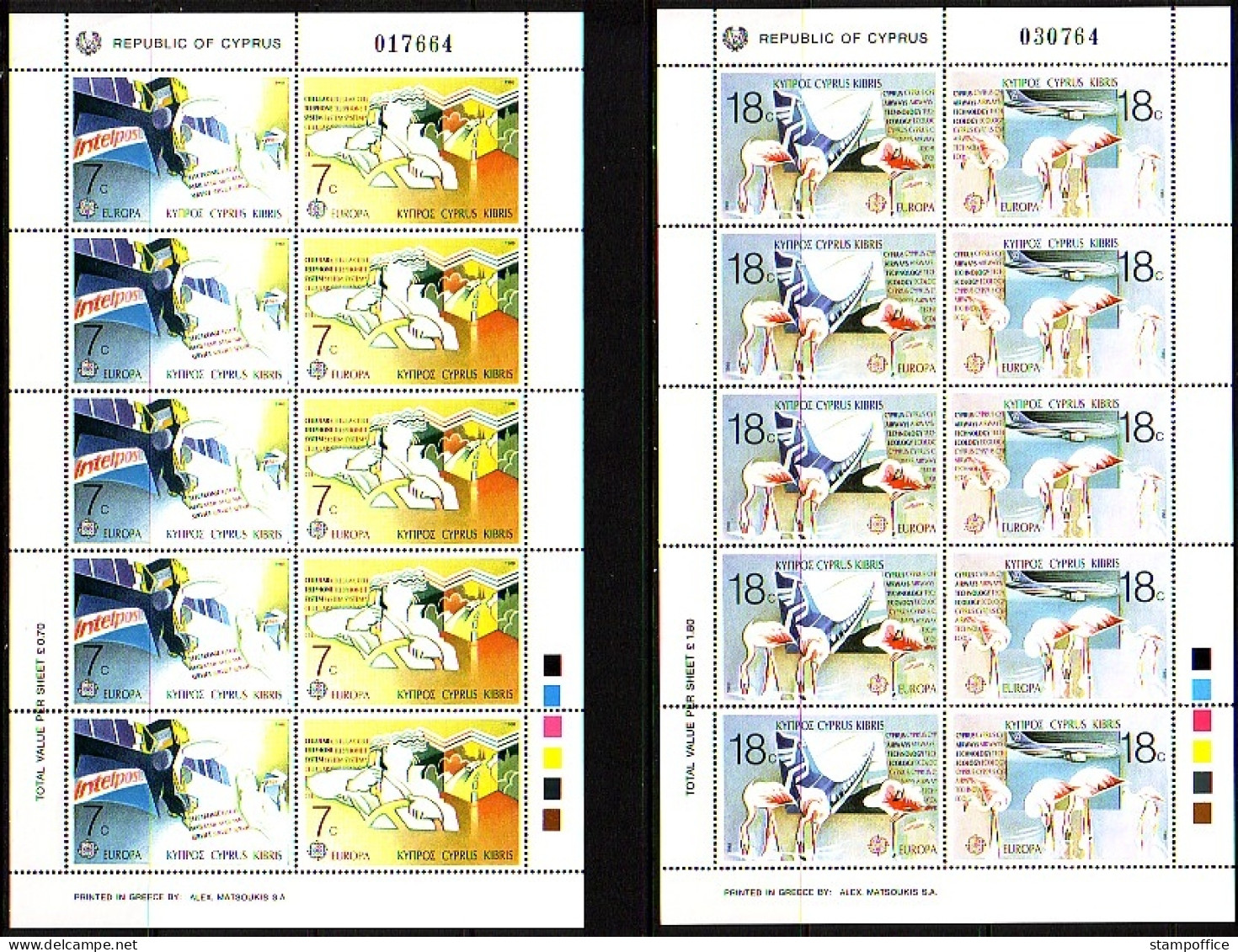 ZYPERN MI-NR. 695-698 POSTFRISCH(MINT) KLEINBOGENSATZ EUROPA 1988 TRANSPORTMITTEL FLAMINGO - 1988