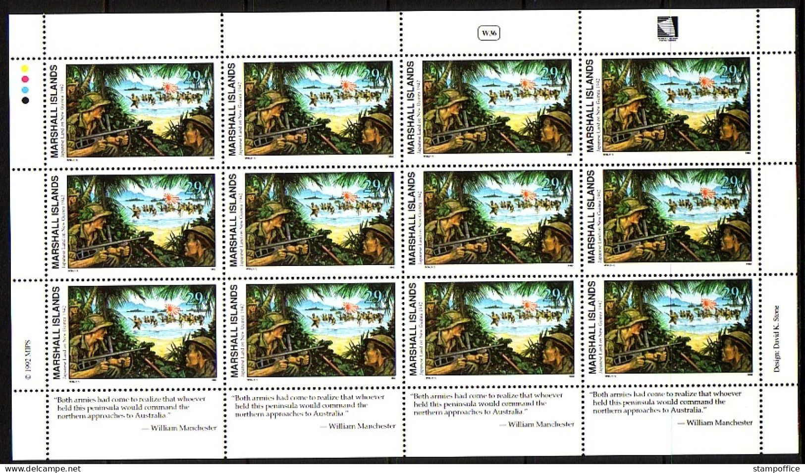 MARSHALL-INSELN MI-NR. 404 POSTFRISCH(MINT) KB 2. WELTKRIEGS(XXXVI) LANDUNG DER JAPANISCHEN TRUPPEN AUF NEUGUINEA - Marshall Islands