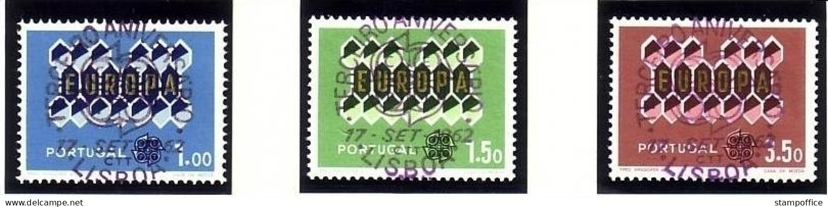 PORTUGAL MI-NR. 927-929 O (VOLLSTEMPEL) EUROPA 1962 - BAUM BIENENWABEN - 1962