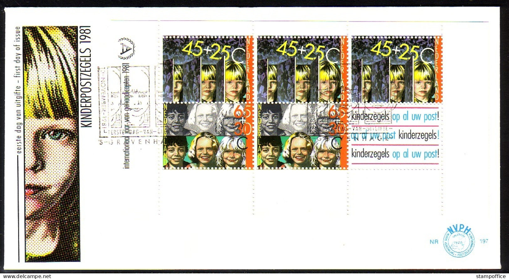 NIEDERLANDE BLOCK 23 FDC INTERN. JAHR DER BEHINDERTEN 1981 - Blocks & Sheetlets