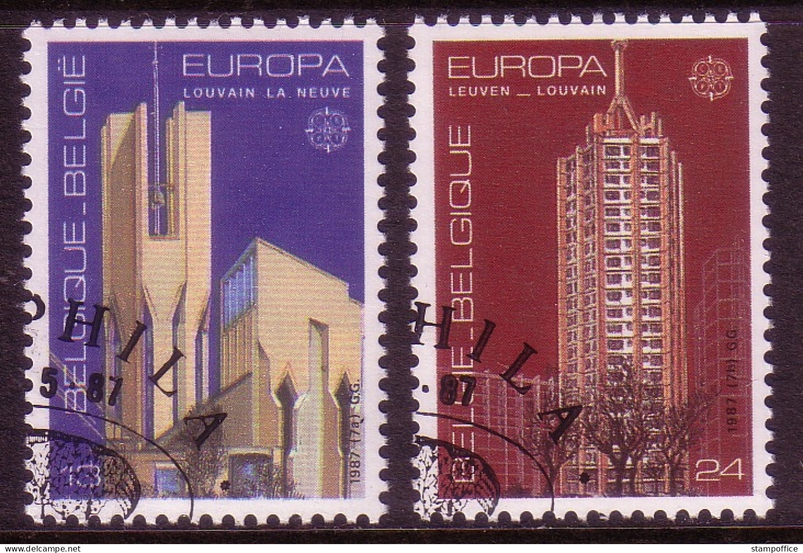 BELGIEN MI-NR. 2303-2304 O EUROPA 1987 - MODERNE ARCHITEKTUR - 1987