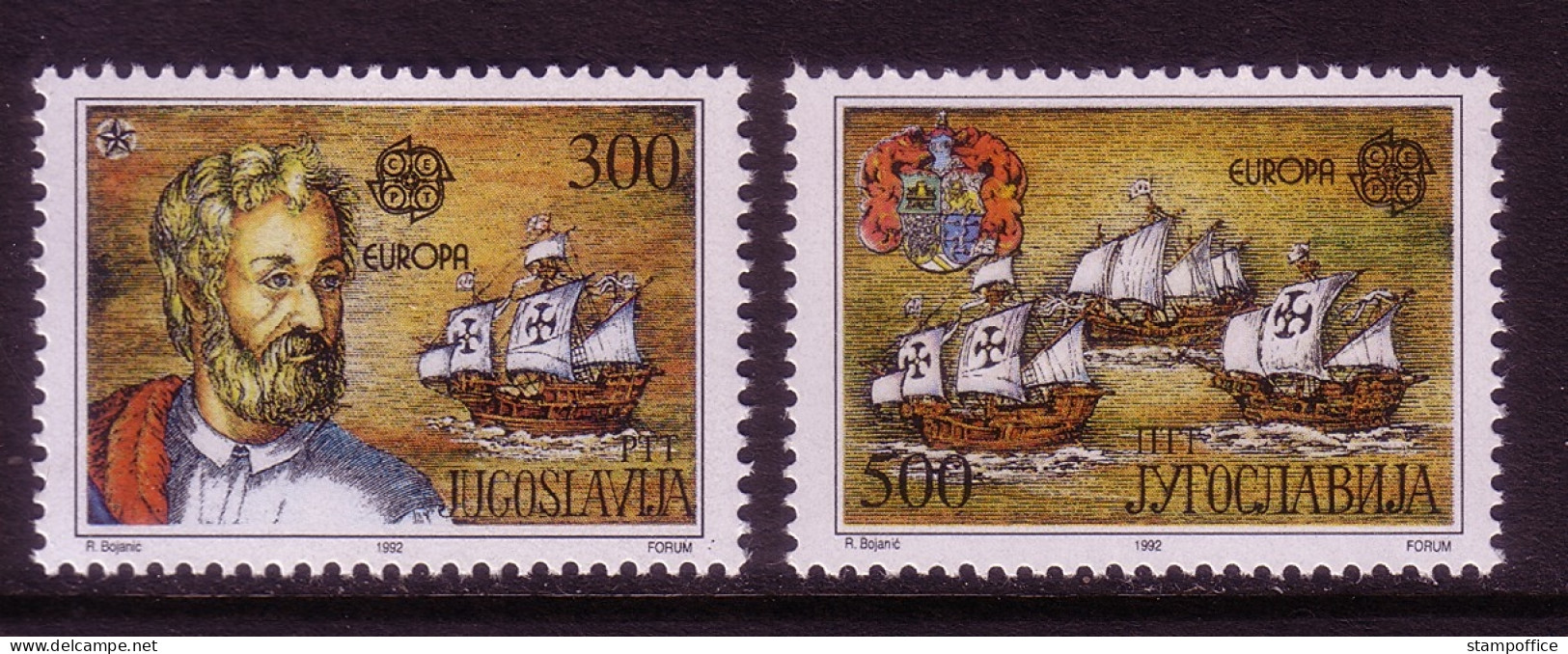 JUGOSLAWIEN MI-NR. 2534-2535 POSTFRISCH(MINT) EUROPA 1992 CHRISTOPH KOLUMBUS SCHIFF - 1992