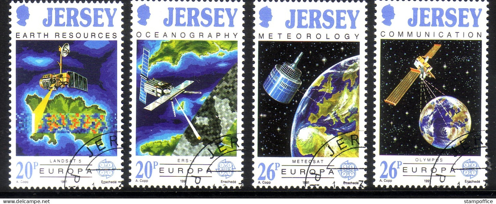 JERSEY MI-NR. 539-542 GESTEMPELT(USED) EUROPA 1991 WELTRAUMFAHRT - 1991