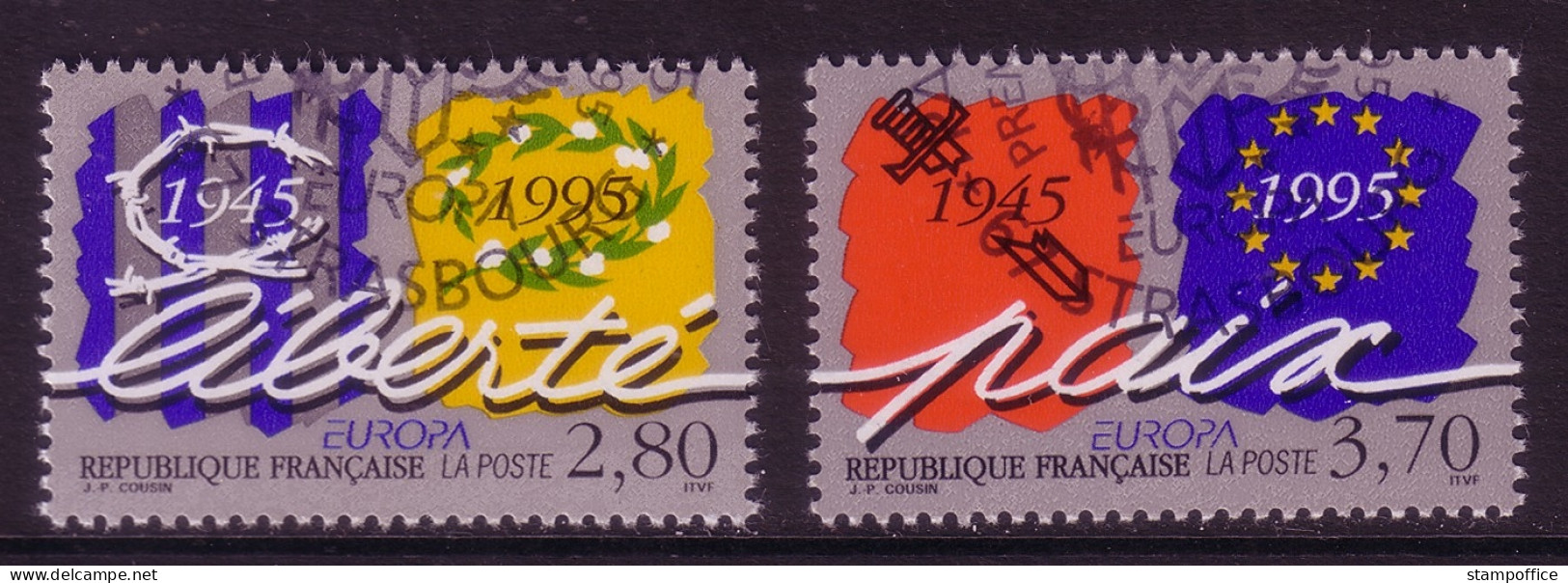 FRANKREICH MI-NR. 3084-3085 GESTEMPELT(USED) EUROPA 1995 FRIEDEN Und FREIHEIT - 1995