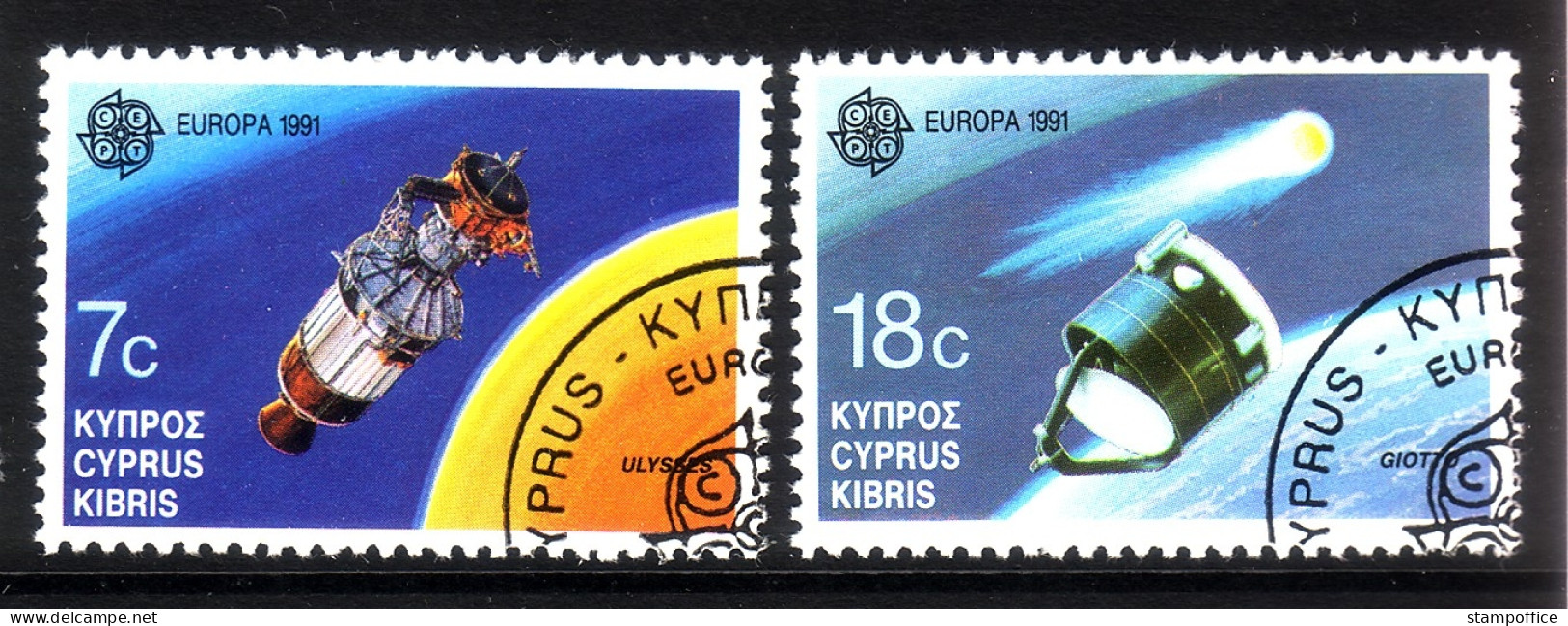 ZYPERN MI-NR. 771-772 GESTEMPELT(USED) EUROPA 1991 EUROPÄISCHE WELTRAUMFAHRT - 1991