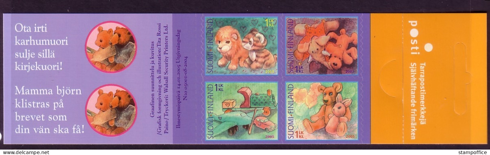 FINNLAND MH MIT MI-NR. 1727-1730POSTFRISCH(MINT) SELBSTKLEBEND VALENTINSTAG SPIELSACHEN LÖWE TEDDYBÄR EISENBAHN - Carnets