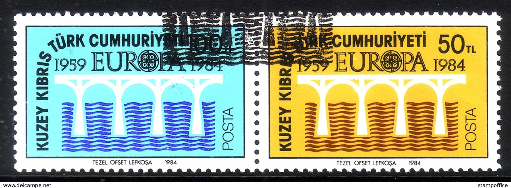 TÜRKISCH ZYPERN MI-NR. 142-143 GESTEMPELT(USED) EUROPA 1984 - BRÜCKE - Usati