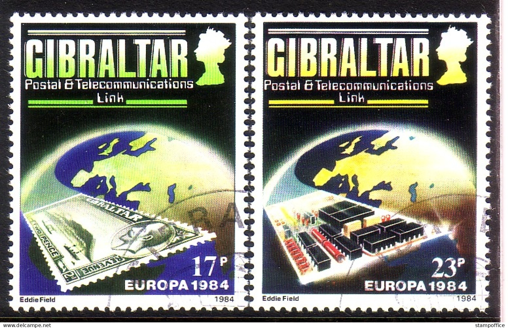 GIBRALTAR MI-NR. 475-476 GESTEMPELT(USED) EUROPA 1984 MARKE AUF MARKE - 1984