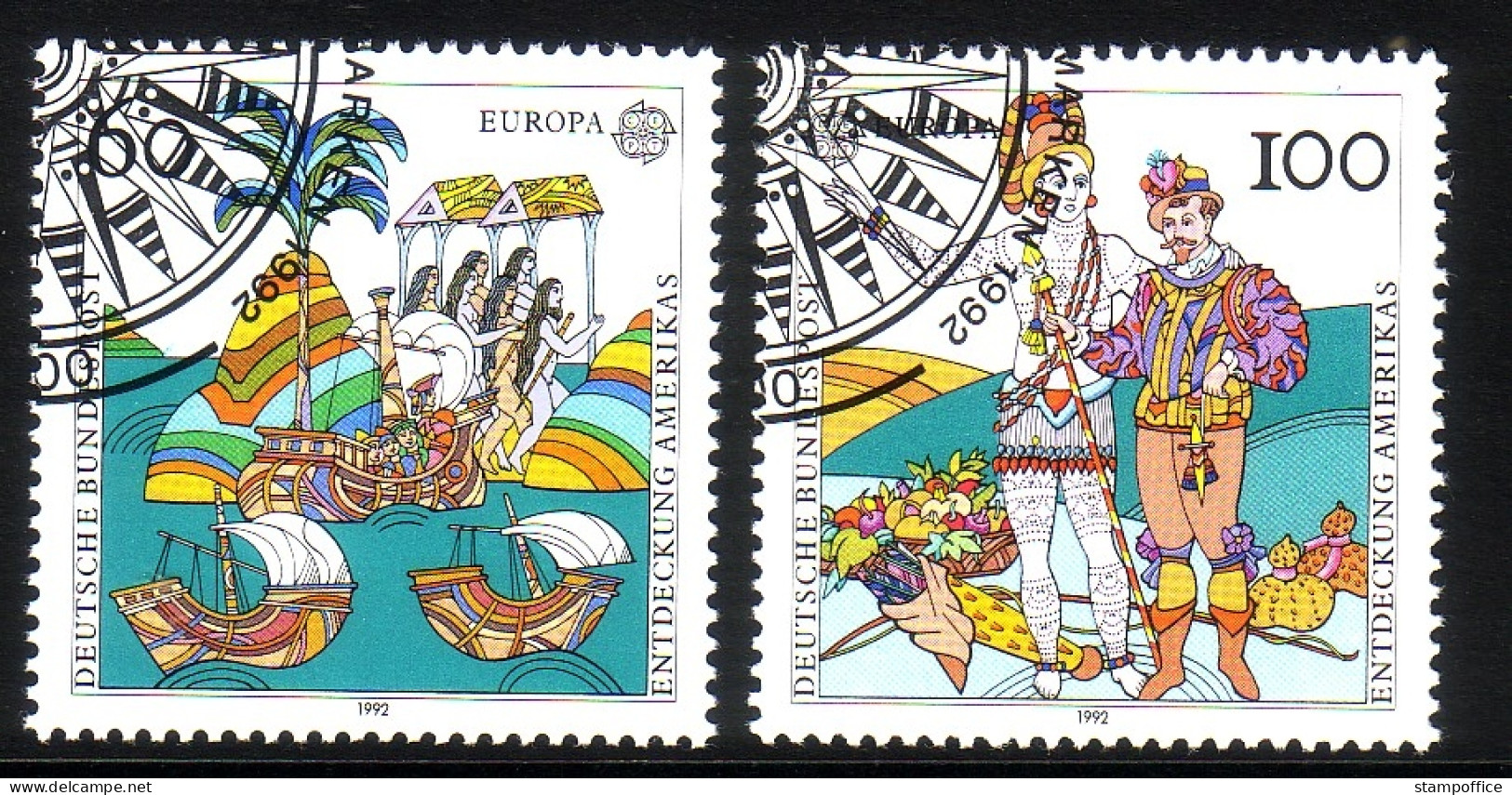 DEUTSCHLAND MI-NR. 1608-1609 GESTEMPELT(USED) EUROPA 1992 ENTDECKUNG AMERIKAS COLUMBUS - 1992