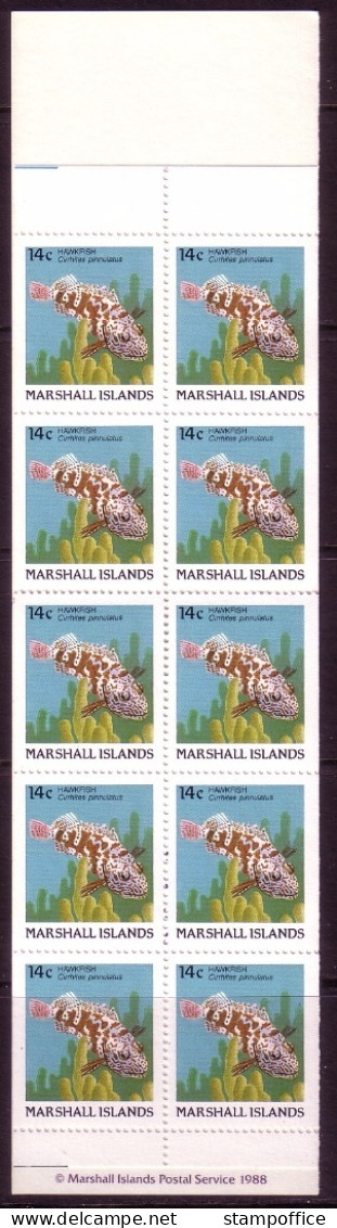 MARSHALL-INSELN MH MIT 10 X MI-NR. 152 D POSTFRISCH(MINT) FISCHE - Marshall Islands