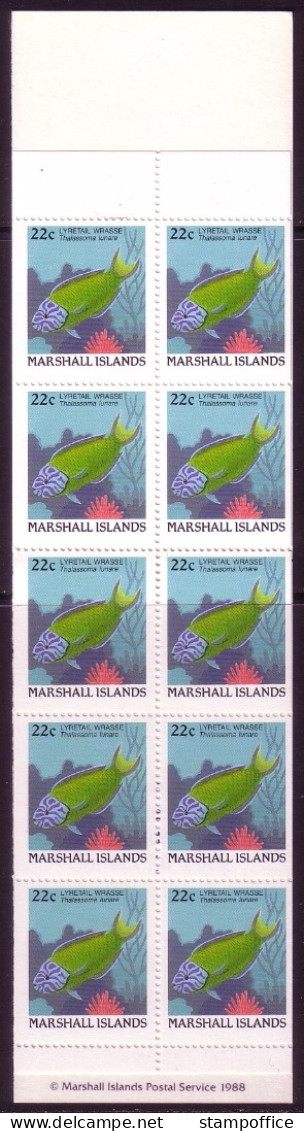 MARSHALL-INSELN MH MIT 10 X MI-NR. 154 D POSTFRISCH(MINT) FISCHE - Marshallinseln