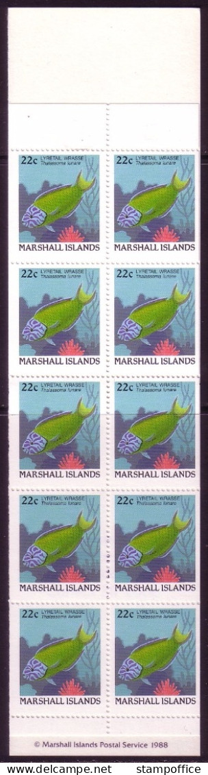 MARSHALL-INSELN MH MIT 10 X MI-NR. 154 D POSTFRISCH(MINT) FISCHE - Marshall Islands