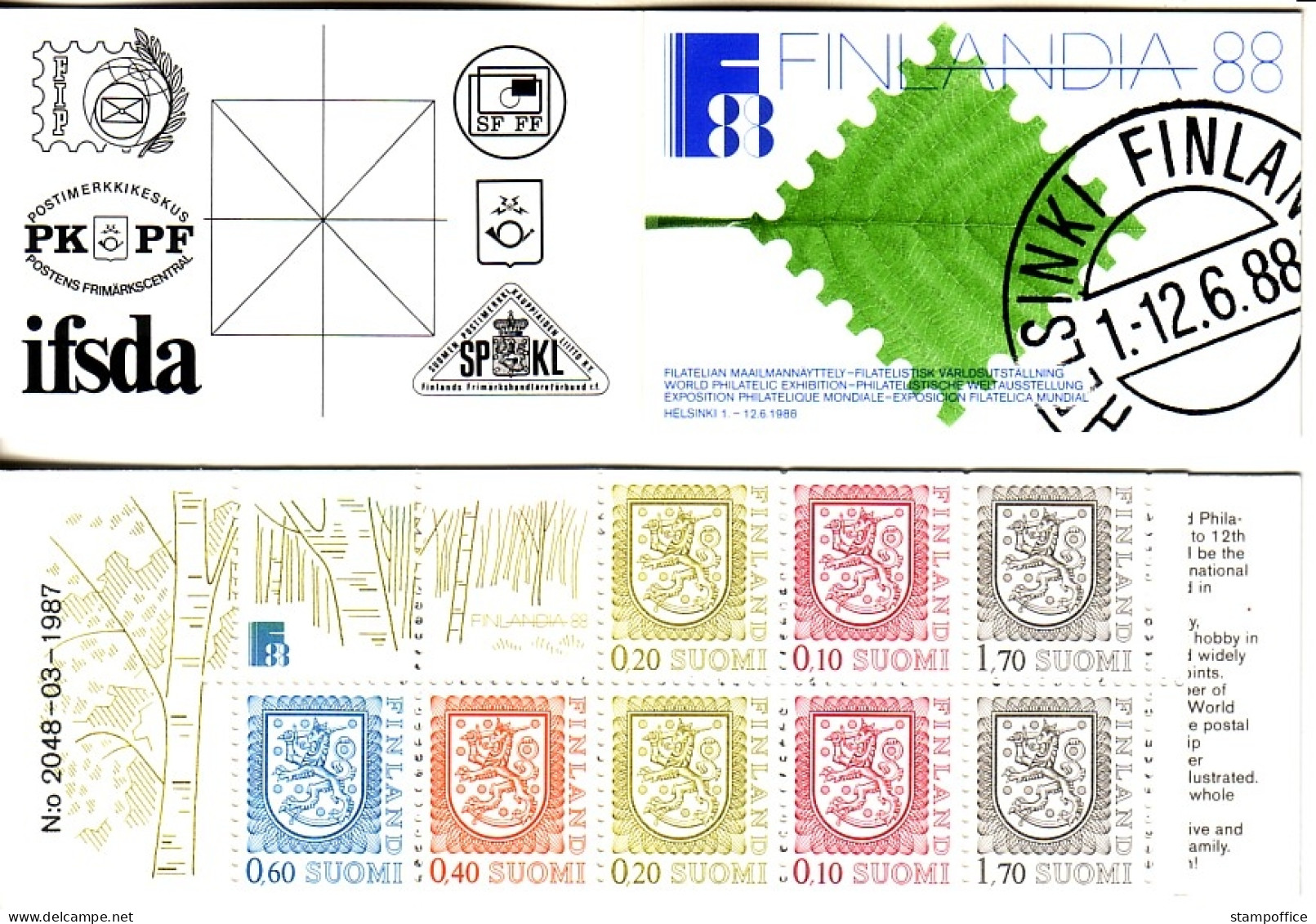 FINNLAND MH 19 POSTFRISCH(MINT) WAPPENLÖWE 1987 - Postzegelboekjes