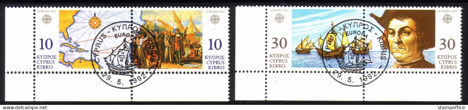 ZYPERN MI-NR. 790-793 GESTEMPELT(USED) EUROPA 1992 ENTDECKUNG AMERIKAS COLUMBUS - 1992