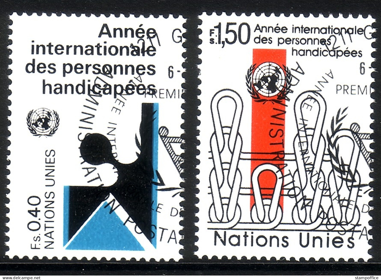 UNO GENF MI-NR. 97-98 GESTEMPELT(USED) JAHR DER BEHINDERTEN 1981 - Used Stamps