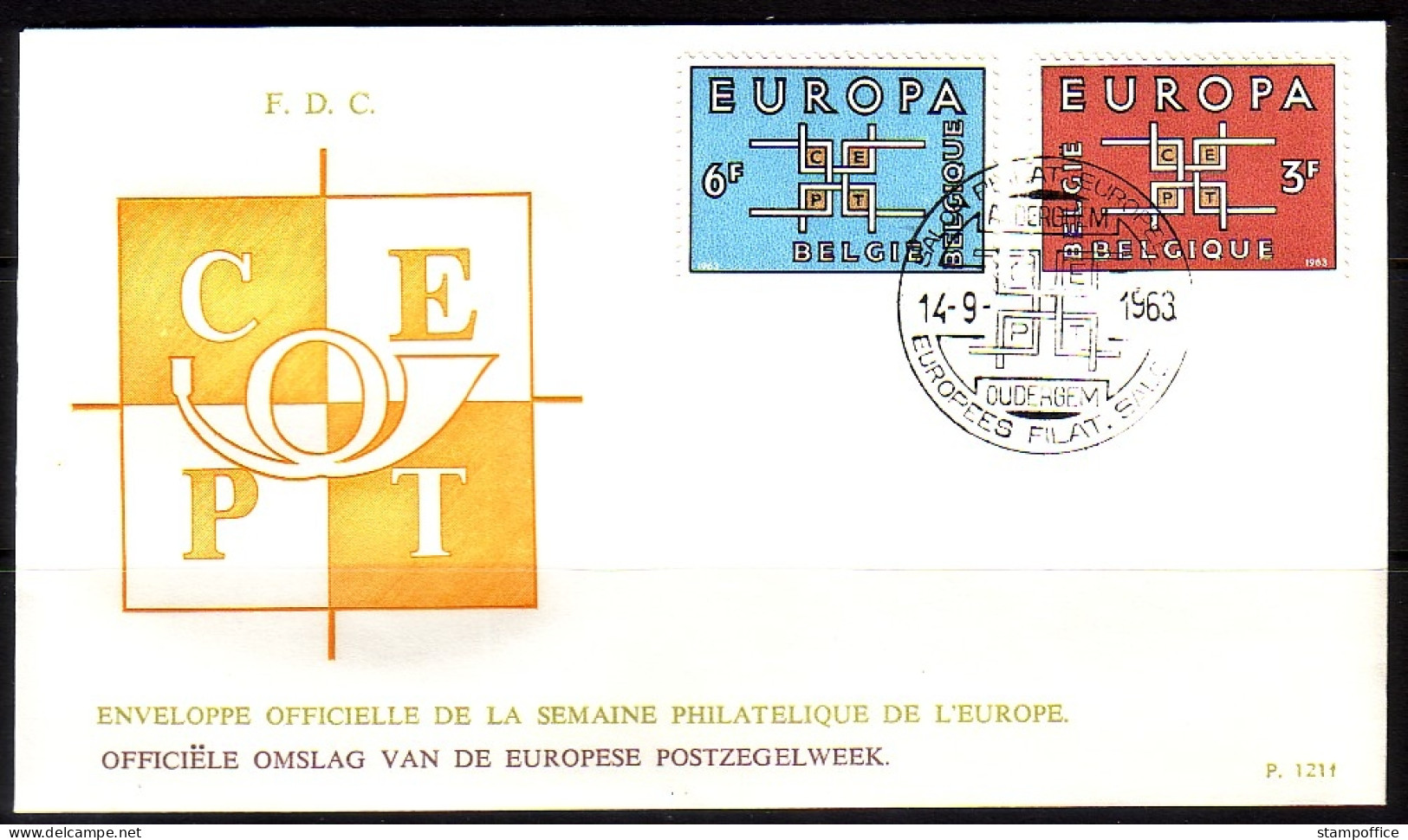 BELGIEN MI-NR. 1320-1321 FDC CEPT 1963 STEMPEL SALON - 1963