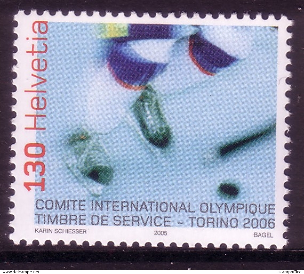 SCHWEIZ INTERNATIONALES OLYMPISCHES KOMITEE (IOC) MI-NR. 5 POSTFRISCH(MINT) OLYMPIADE 2006 TURIN EISHOCKEY - Hiver 2006: Torino