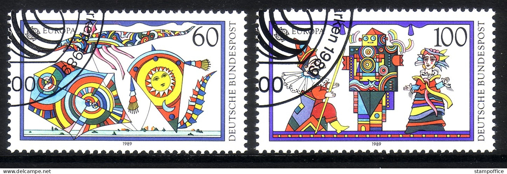 DEUTSCHLAND MI-NR. 1417-1418 GESTEMPELT(USED) EUROPA 1989 KINDERSPIELE PUPPENTHEATER - 1989