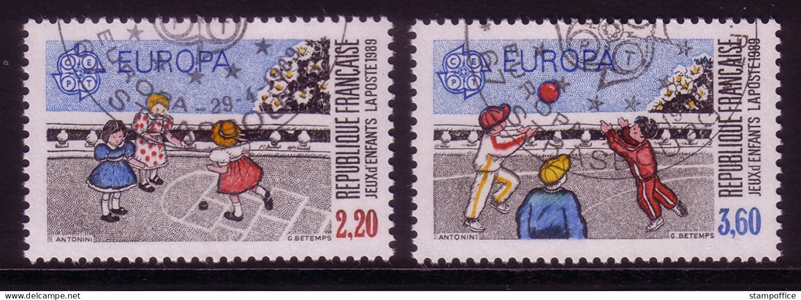 FRANKREICH MI-NR. 2716-2717 GESTEMPELT(USED) EUROPA 1989 KINDERSPIELE - 1989