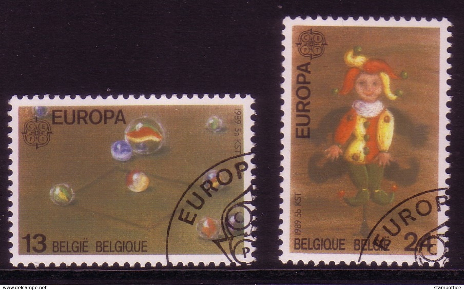 BELGIEN MI-NR. 2375-2376 O EUROPA 1989 - KINDERSPIELE - 1989