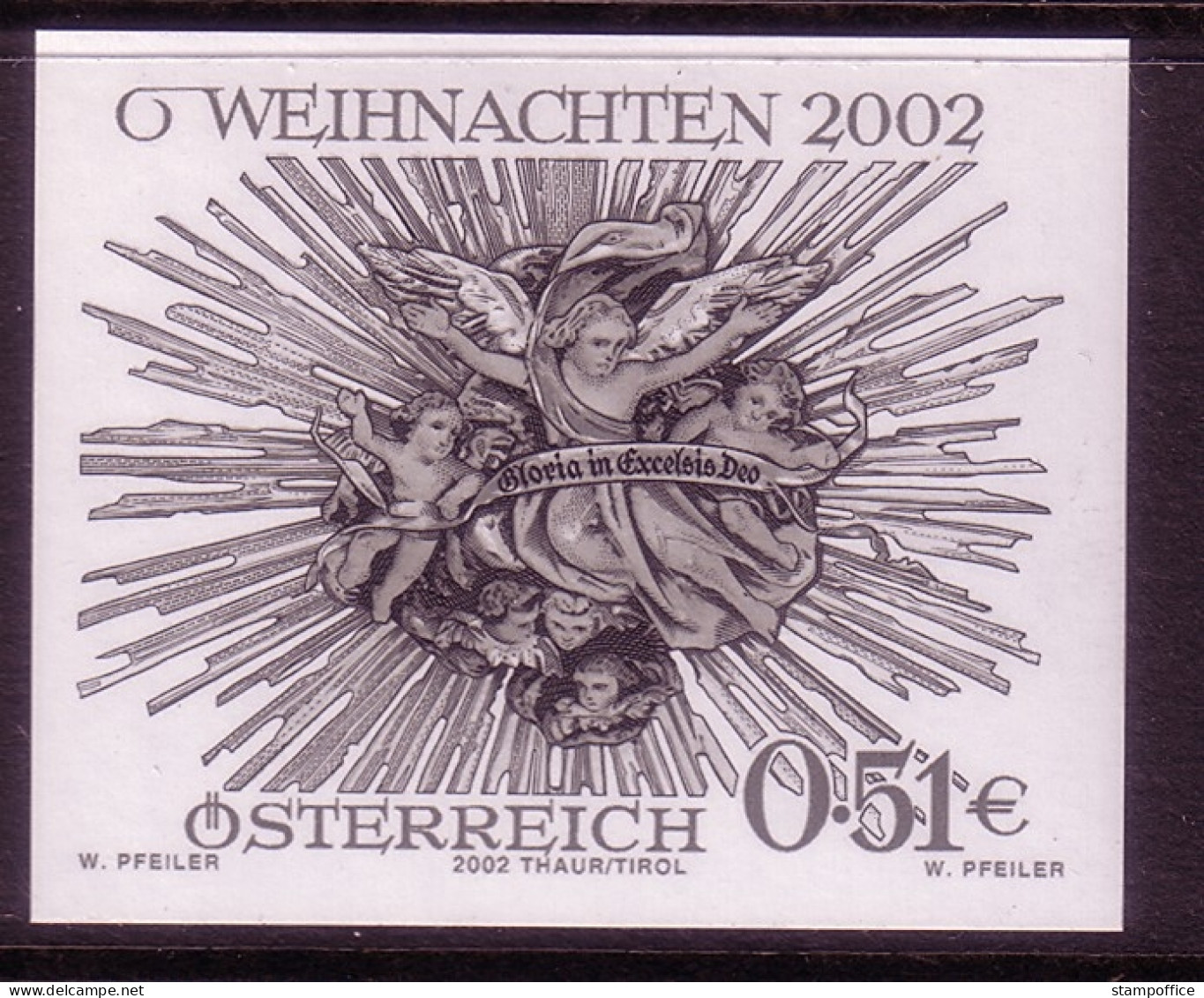 ÖSTERREICH SCHWARZDRUCK MI-NR. 2401 POSTFRISCH(MINT) WEIHNACHTEN 2002 - Weihnachten