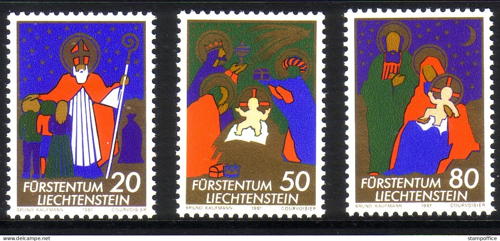 LIECHTENSTEIN MI-NR. 788-790 POSTFRISCH(MINT) WEIHNACHTEN 1981 - Weihnachten