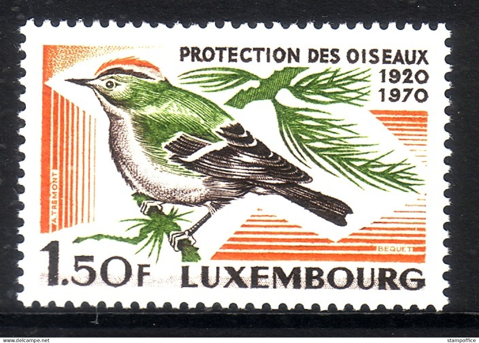 LUXEMBOURG MI-NR. 806 POSTFRISCH(MINT) VOGELSCHUTZ 1970 WINTERGOLDHÄHNCHEN - Neufs