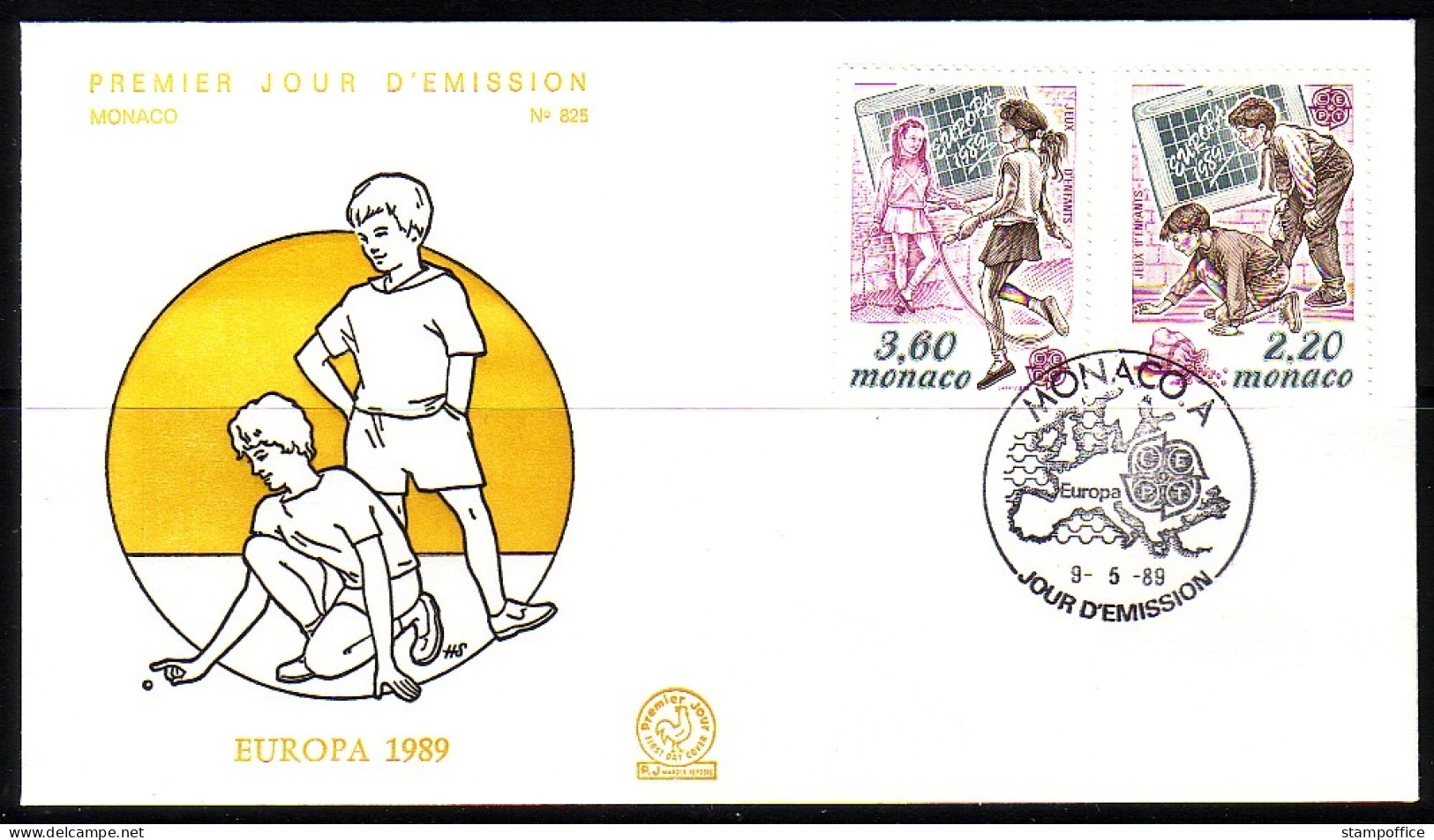 MONACO MI-NR. 1919-1920 FDC EUROPA 1989 KINDERSPIELE - 1989