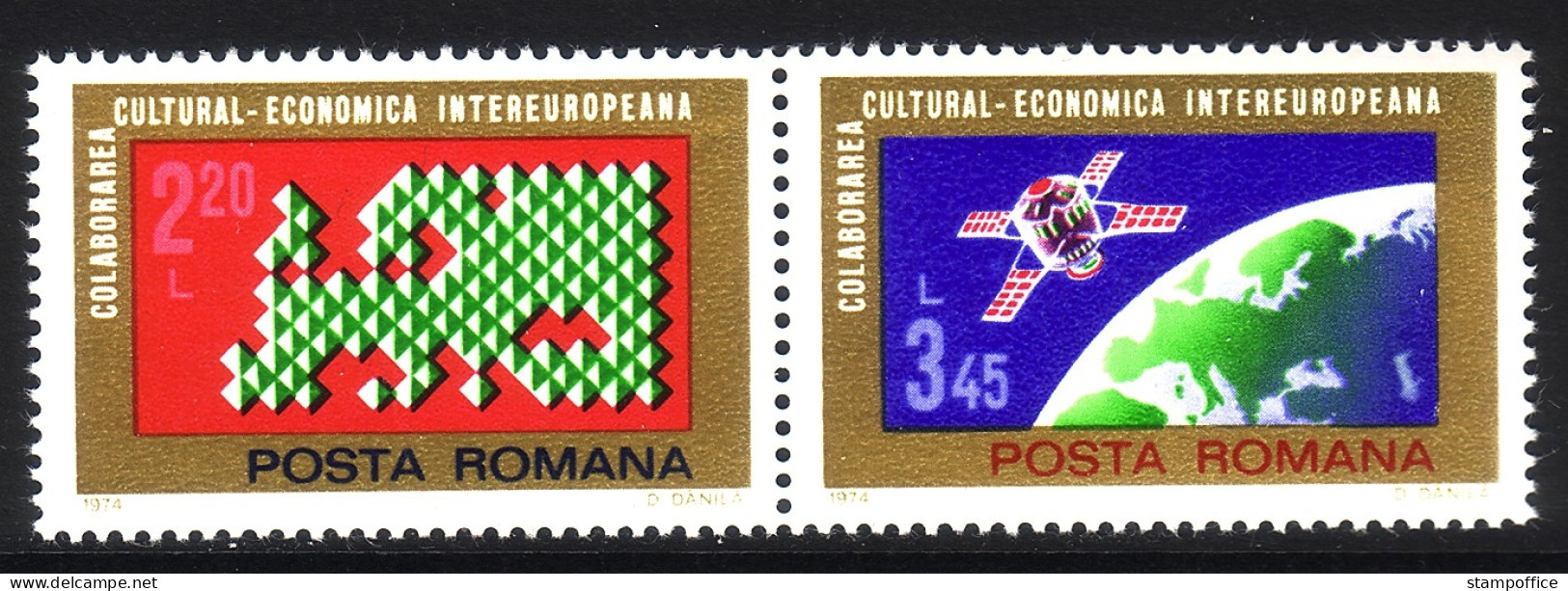 RUMÄNIEN MI-NR. 3189-3190 POSTFRISCH(MINT) EUROPA MITLÄUFER 1974 - INTEREUROPA - Unused Stamps
