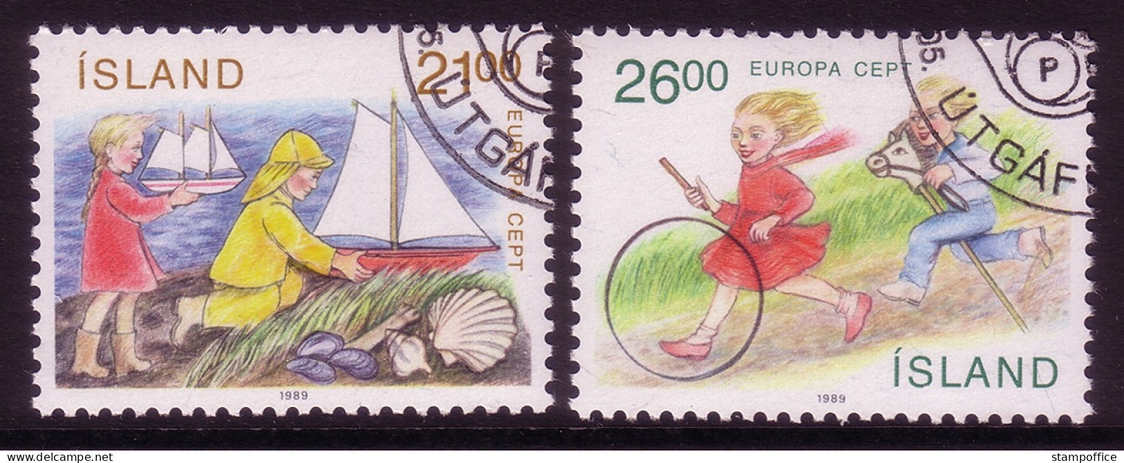 ISLAND MI-NR. 701-702 GESTEMPELT(USED) EUROPA 1989 KINDERSPIELE - 1989