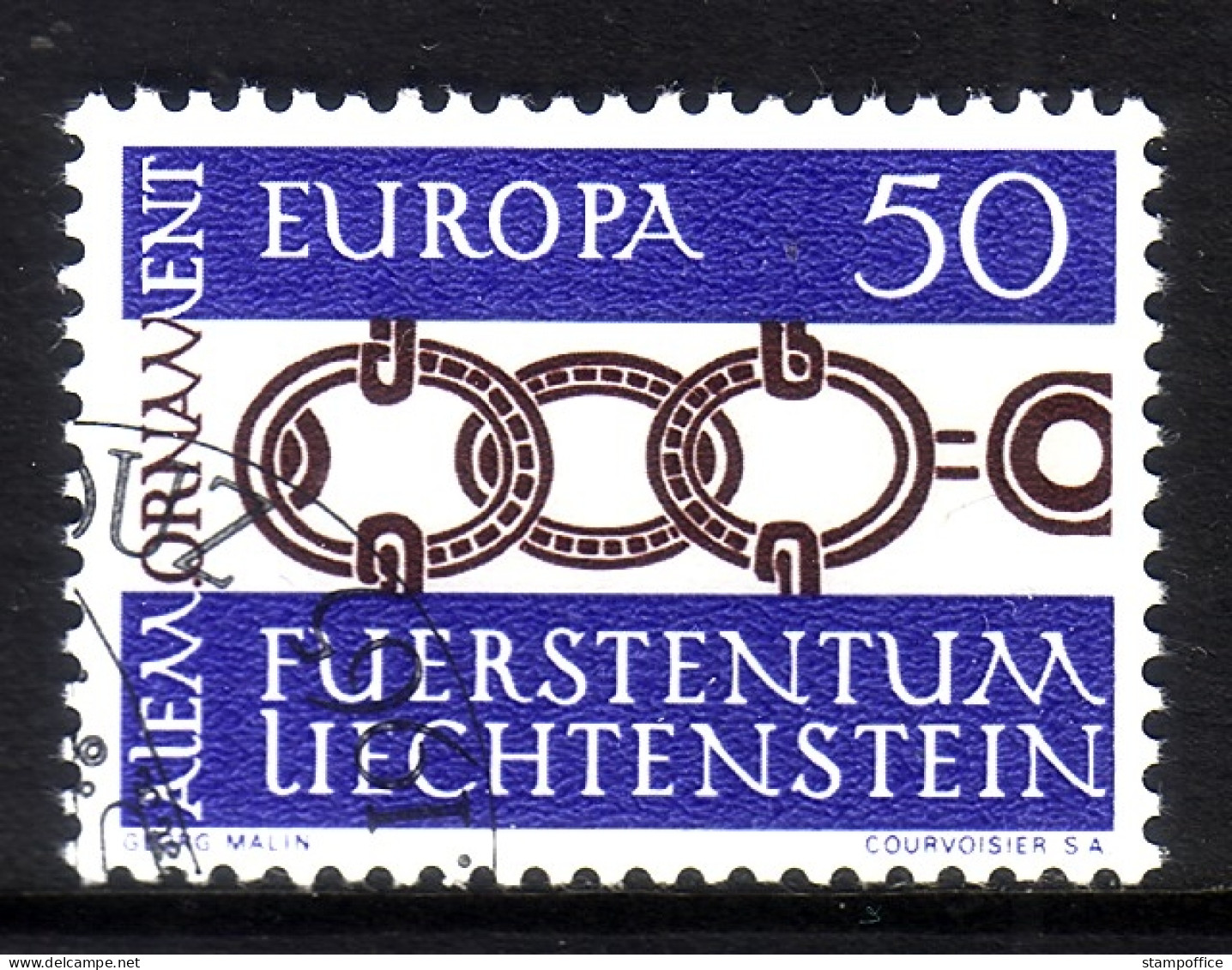 LIECHTENSTEIN MI-NR. 454 GESTEMPELT(USED) EUROPA 1965 GÜRTELSCHLEIFE - 1965