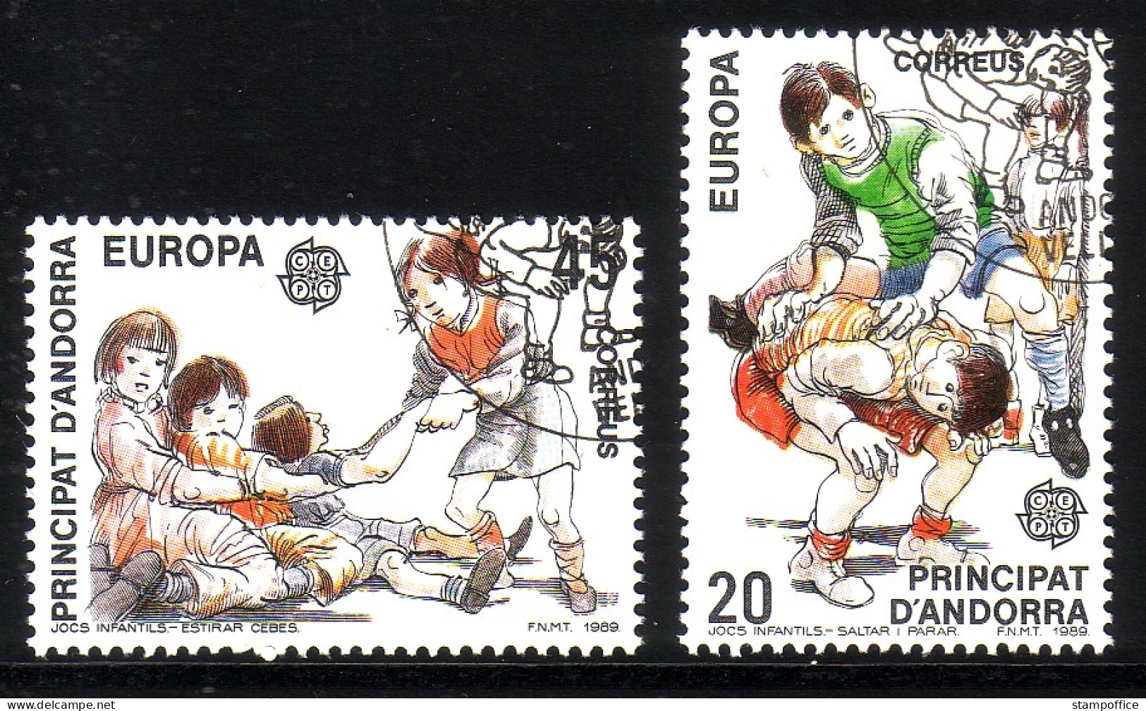 ANDORRA SPANISCH MI-NR. 209-210 GESTEMPELT(USED) EUROPA 1989 KINDERSPIELE - 1989