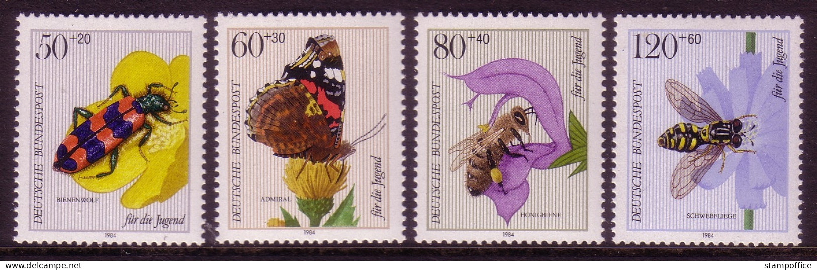 DEUTSCHLAND MI-NR. 1202-1205 POSTFRISCH(MINT) SCHMETTERLING ADMIRAL HONIGBIENE SCHWEBFLIEGE - Vlinders