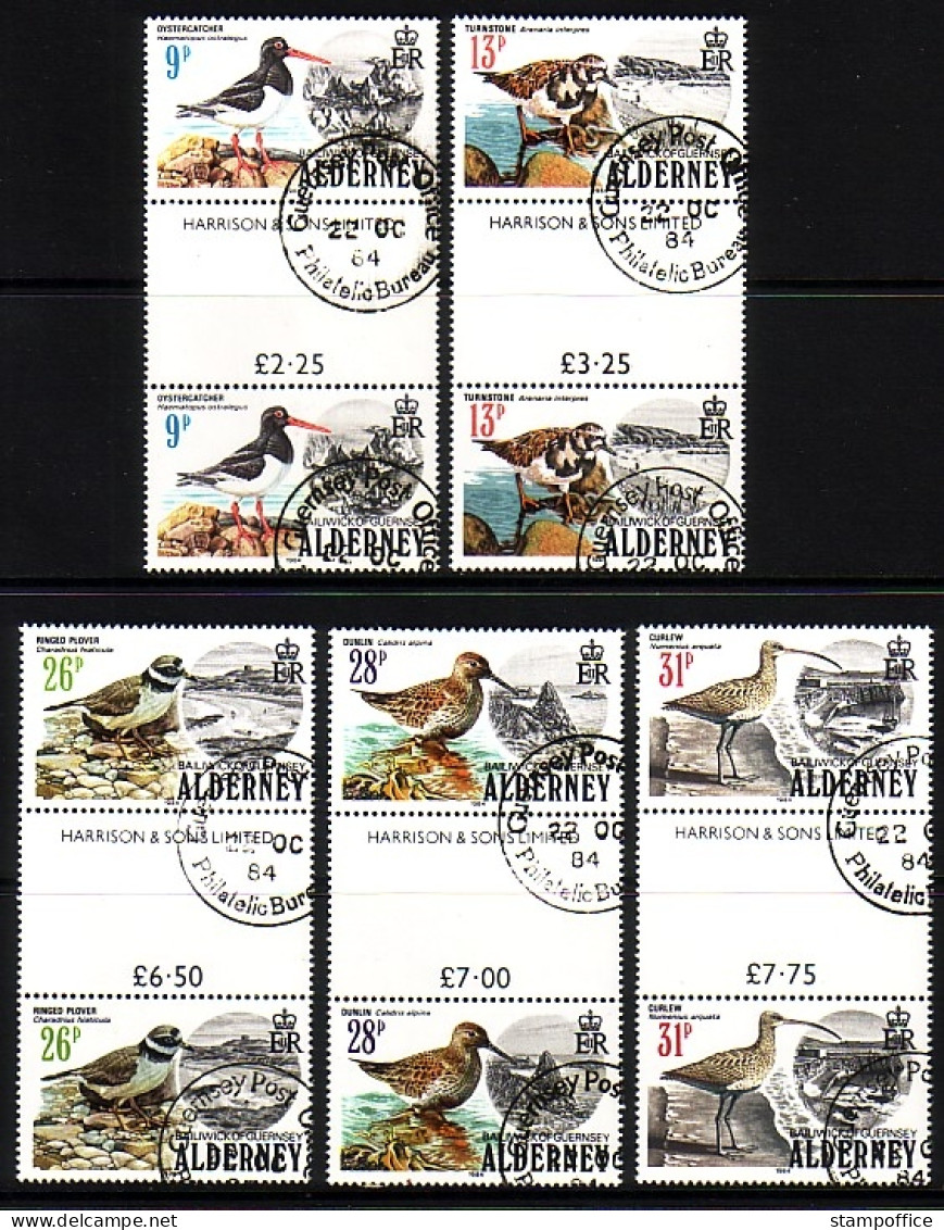 ALDERNEY MI-NR. 13-17 GESTEMPELT(USED) ZWISCHENSTEGPAAR SEEVÖGEL 1984 - Alderney