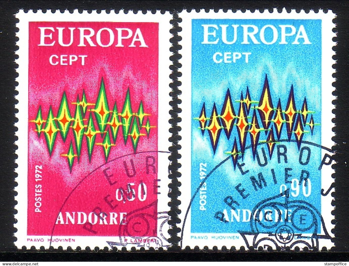 FRANZÖSISCH ANDORRA MI-NR. 238-239 GESTEMPELT(USED) EUROPA 1972 - 1972
