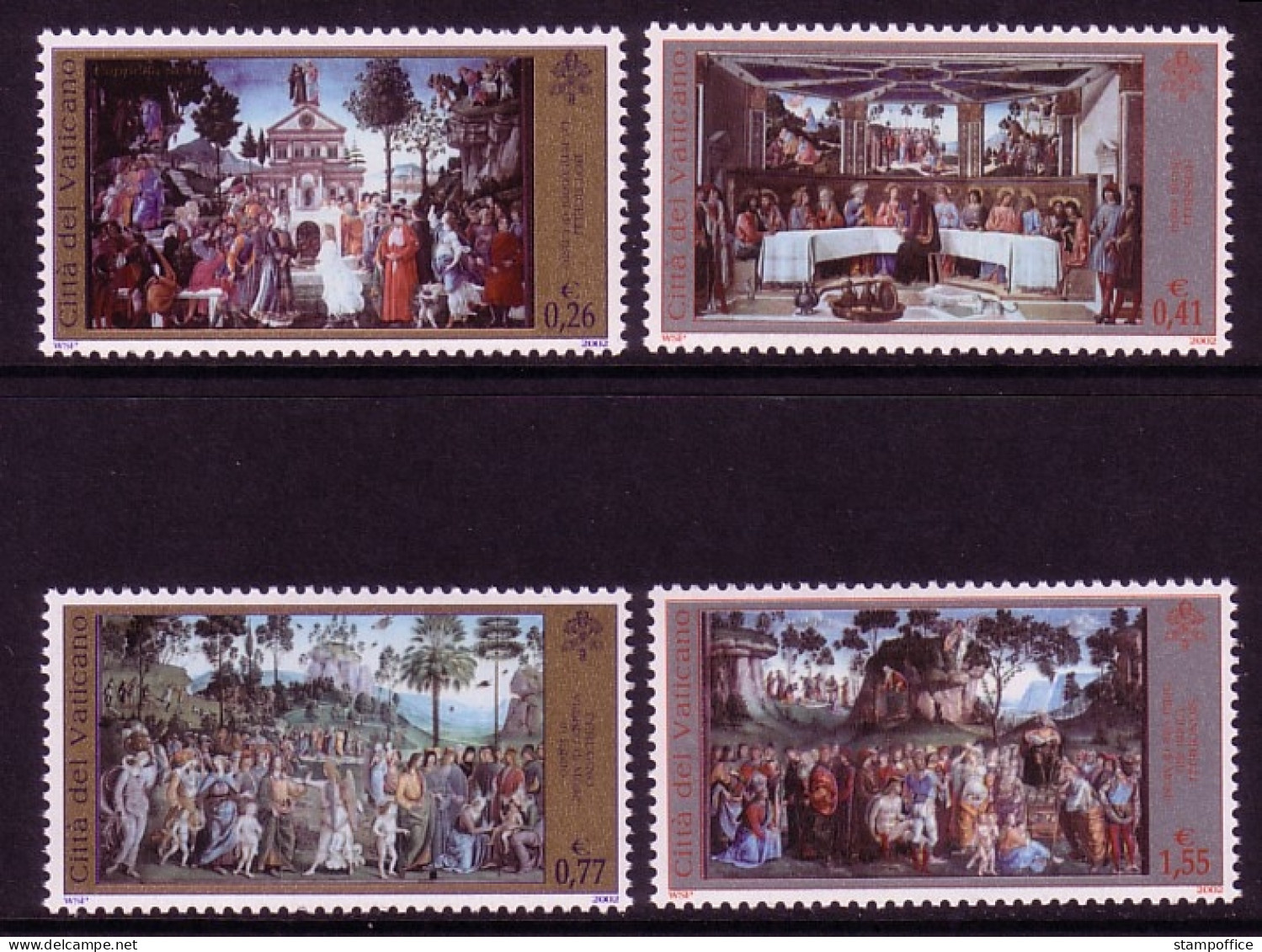 VATIKAN MI-NR. 1411-1414 POSTFRISCH RESTAURIERUNG SIXTINISCHE KAPELLE (III) 2002 - Ongebruikt